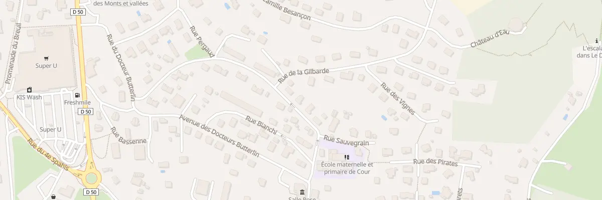 Plan du 6 Rue Lecuyer à Baume-les-Dames