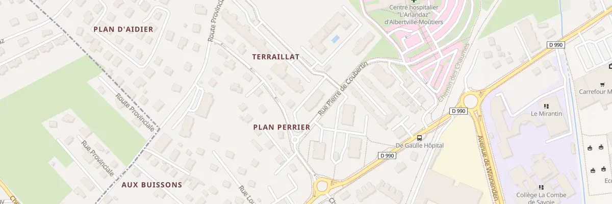 Plan du 25 Che de Terraillat à Albertville