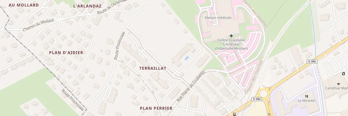 Plan du 34 Che de Terraillat à Albertville