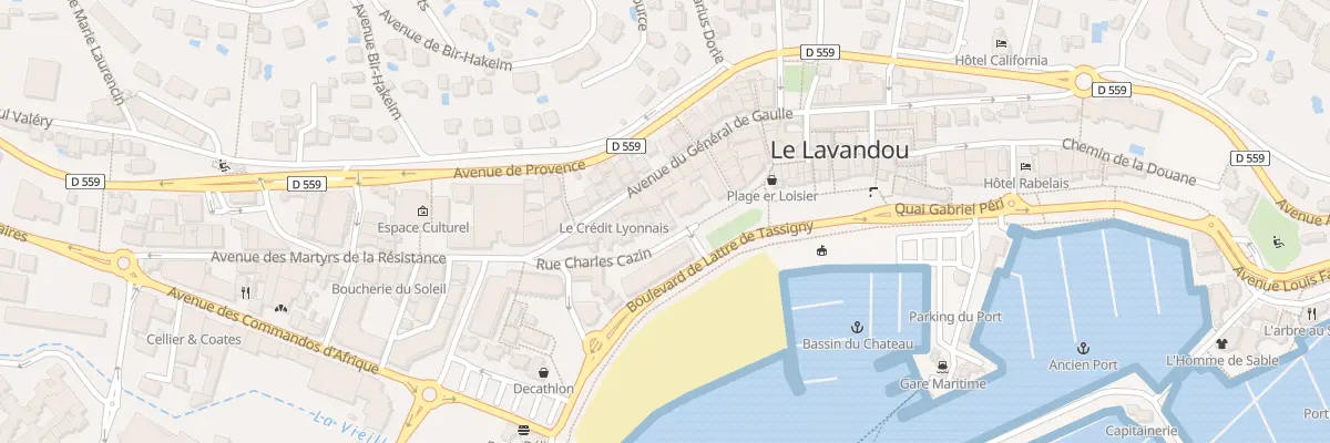 Plan du 2 Rue Charles Cazin au Lavandou