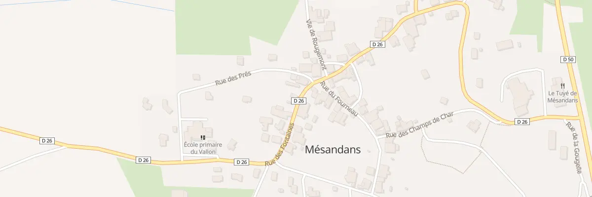 Plan du 26 Rue des Fontaines à Mésandans