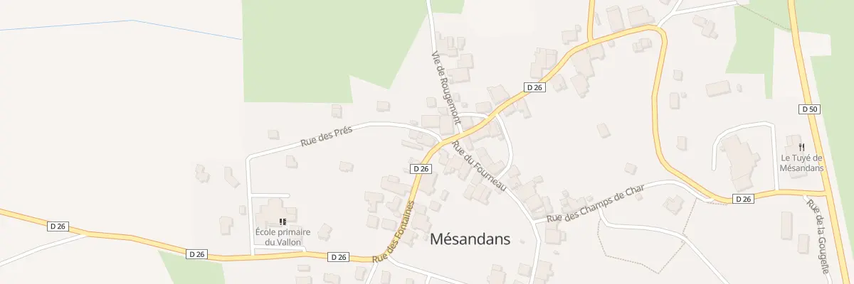 Plan du 22 Rue des Fontaines à Mésandans