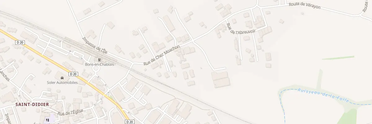 Plan du 252 Rue de Chez Moachon à Bons-en-Chablais