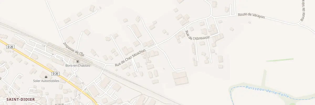 Plan du 268 Rue de Chez Moachon à Bons-en-Chablais