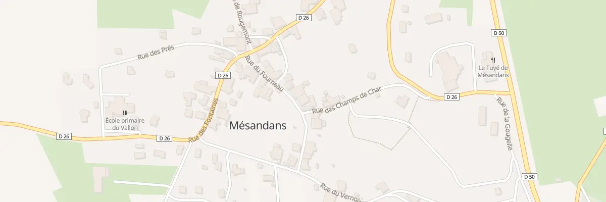 Plan du 7 Rue du Fourneau à Mésandans