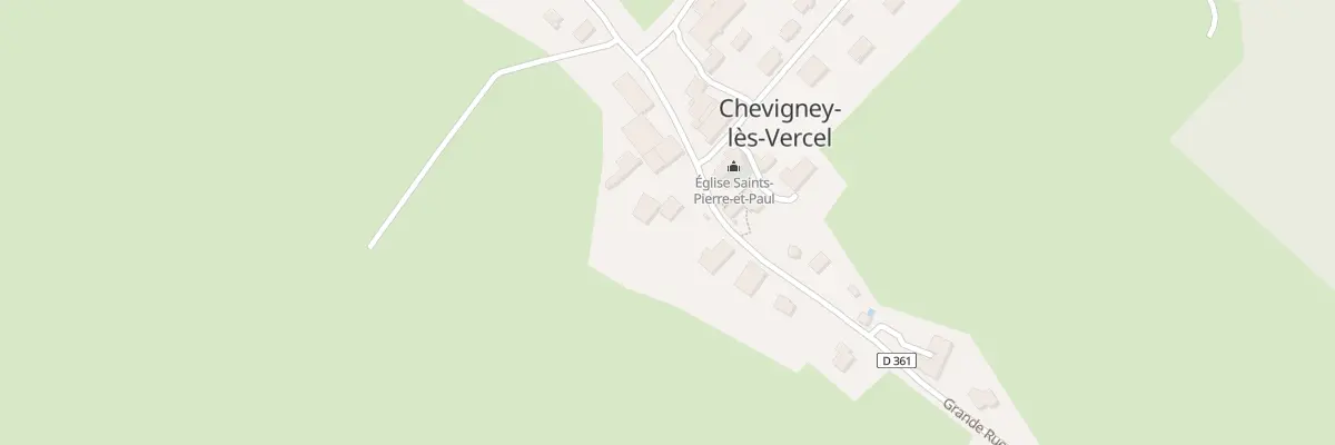 Plan du 1 Pl de l’Eglise à Chevigney-lès-Vercel