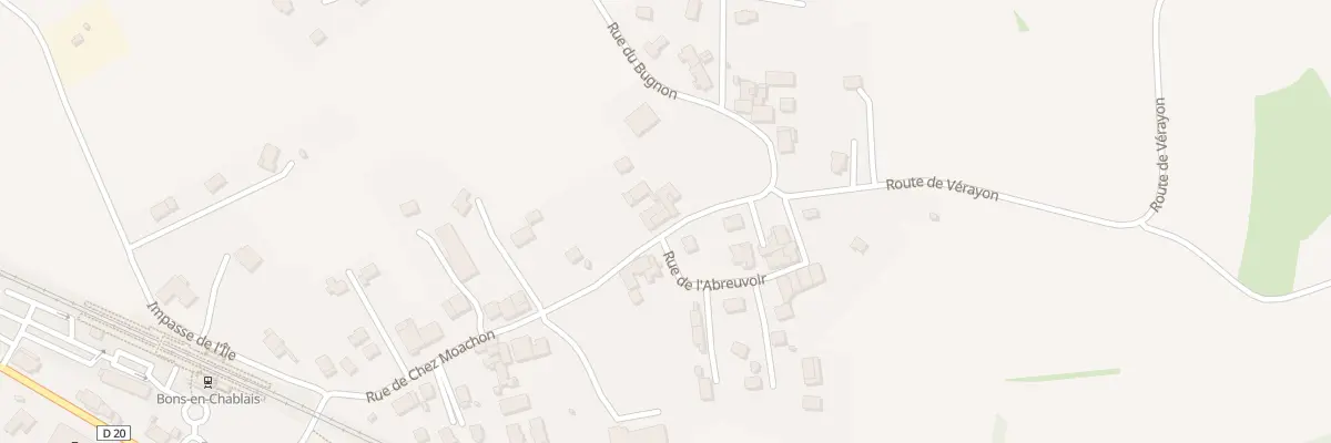 Plan du 389 Rue de Chez Moachon à Bons-en-Chablais
