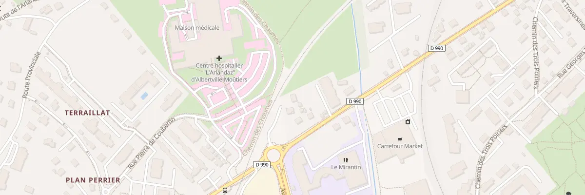 Plan du 100 Av du General de Gaulle à Albertville