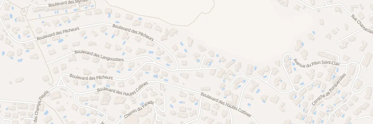 Plan du 34 Bd des Pêcheurs au Lavandou