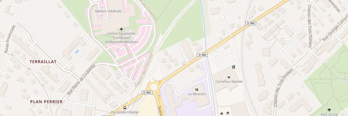 Plan du 96 Av du General de Gaulle à Albertville