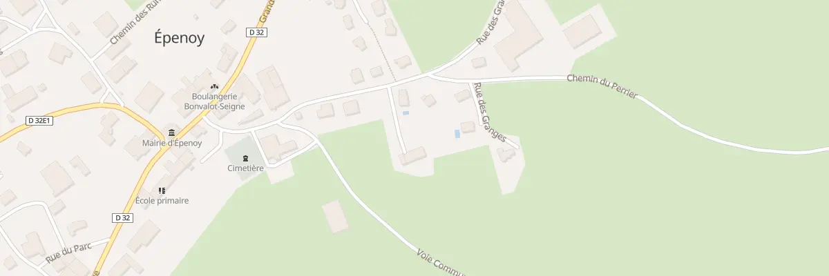 Plan du 8 Rue des Granges à Épenoy