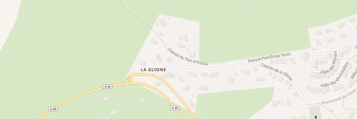Plan du 380 L’Eglisonne à Ampus