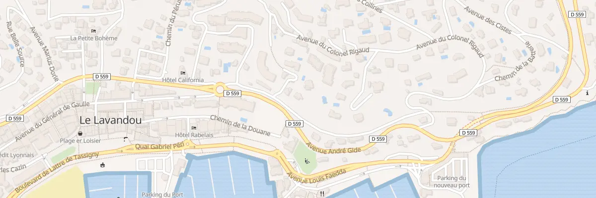 Plan du 23 Av de la 1ere Dfl au Lavandou