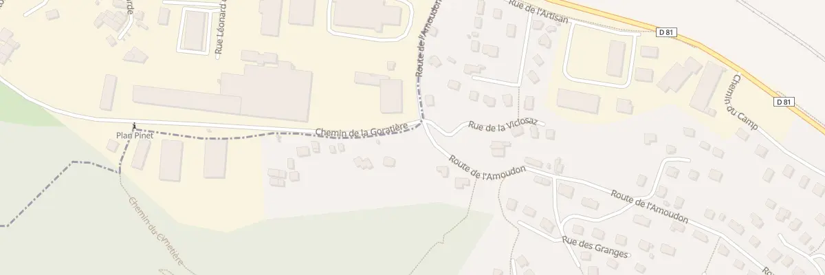 Plan de La Goratiere à Villargondran