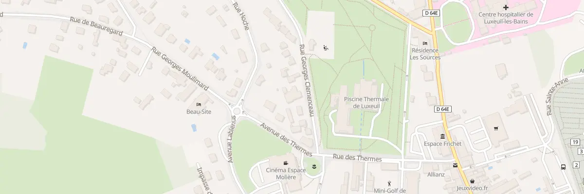 Plan du 10 Rue Georges Clemenceau à Luxeuil-les-Bains