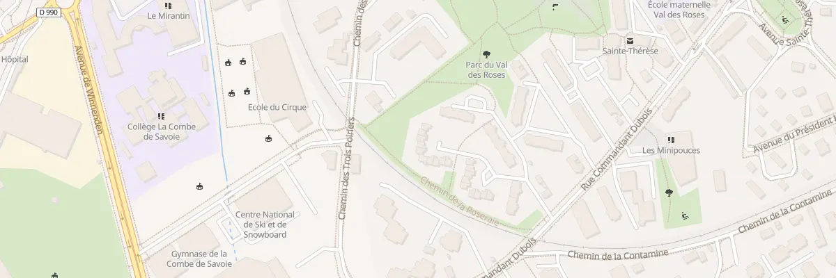 Plan du 1000 Rue du Cdt Dubois à Albertville