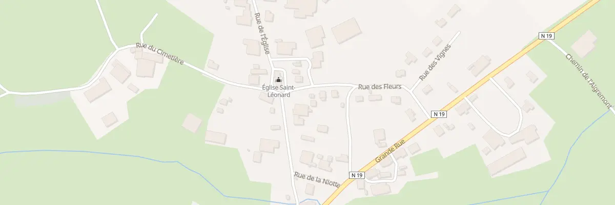 Plan du 1 Pl de l’Eglise à Genevreuille