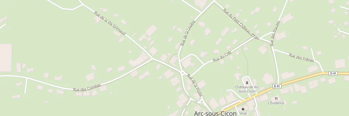Plan du 3 Rue de la Louère à Arc-sous-Cicon