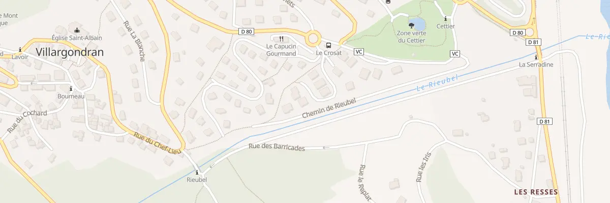 Plan du 5375 Le Crosat à Villargondran
