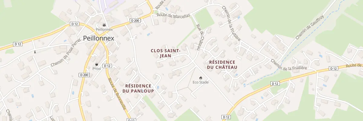 Plan du 28 Rue du château à Peillonnex