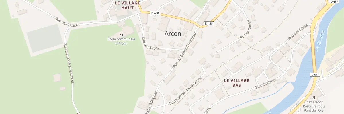 Plan du 12 Rue du Gen Marguet à Arçon