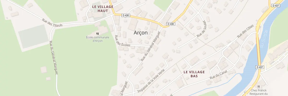 Plan du 8 Rue du Gen Marguet à Arçon