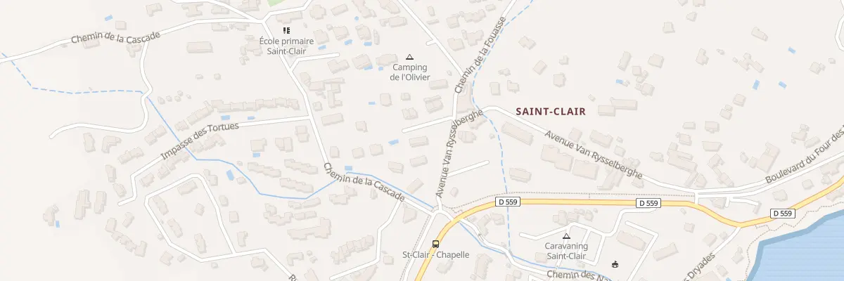 Plan du 7 Av Van Rysselbergh au Lavandou