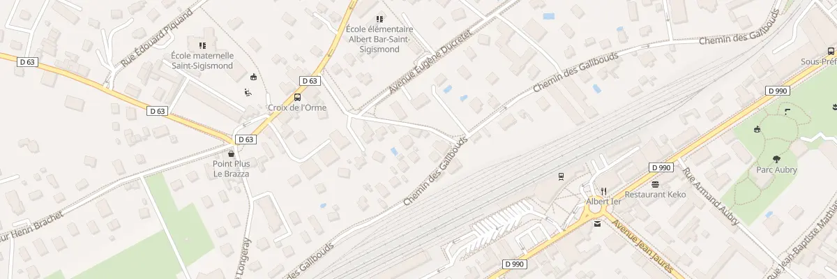 Plan du 3 Rue du Docteur Rene Armand à Albertville