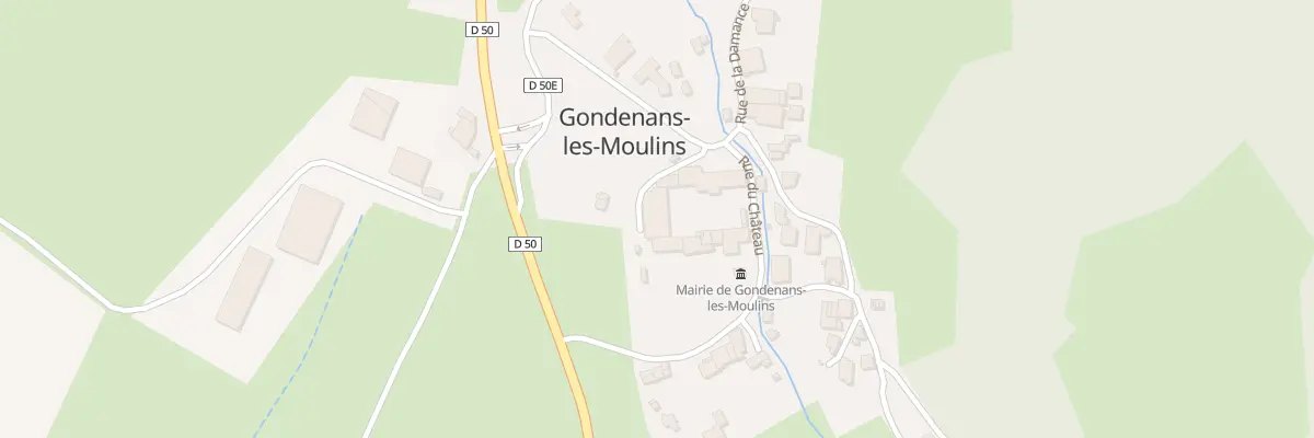 Plan du 5003 Rue du Château à Gondenans-les-Moulins