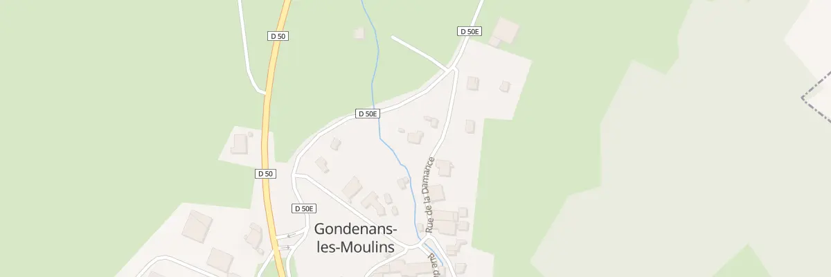 Plan du 5040 Rue de la Damance à Gondenans-les-Moulins