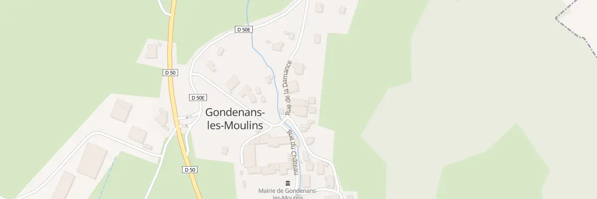 Plan du 5025 Rue de la Damance à Gondenans-les-Moulins