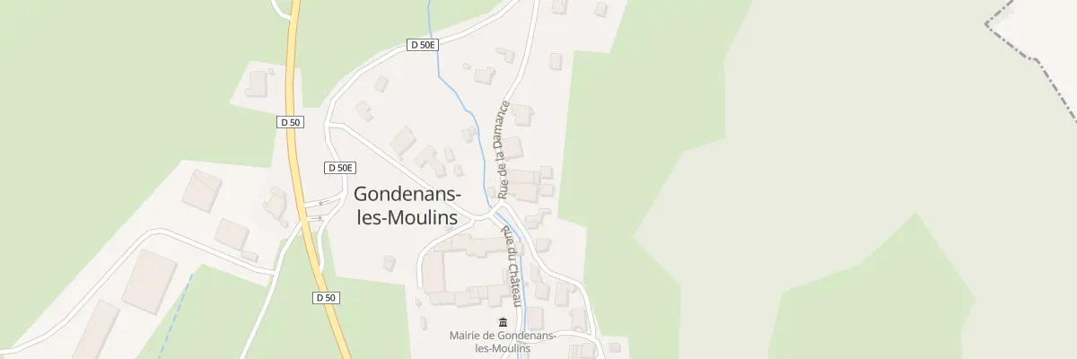 Plan du 5045 Rue de la Damance à Gondenans-les-Moulins