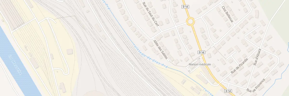 Plan du 2B All des Sables à Damelevières
