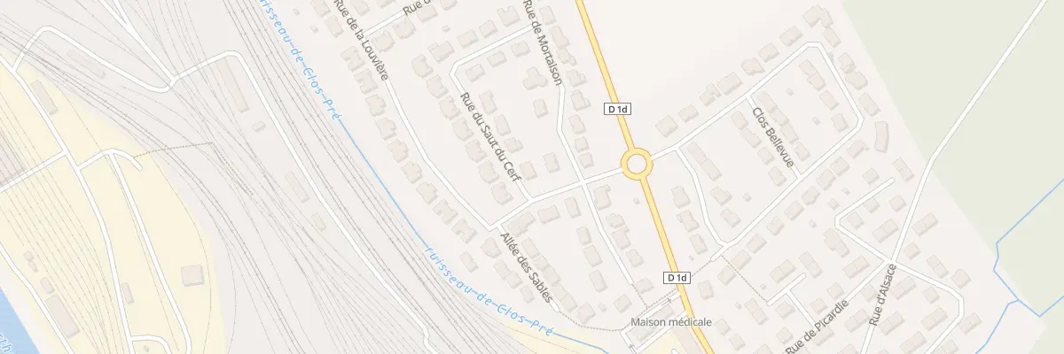 Plan du 2 Rue du Saut du Cerf à Damelevières