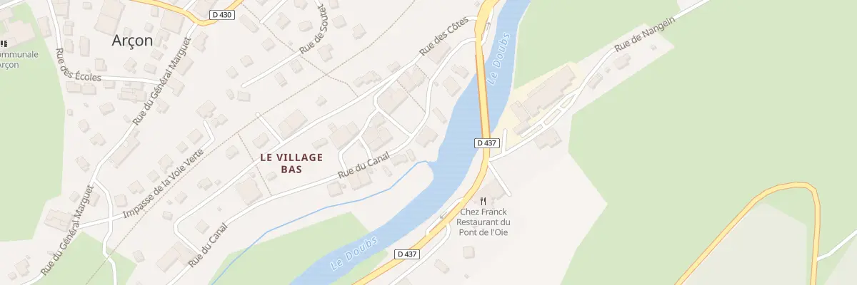 Plan du 1 Rue du Canal à Arçon