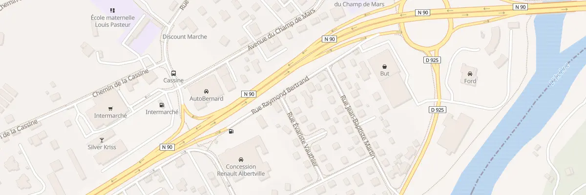 Plan du 16 Rue évariste vauthier à Albertville