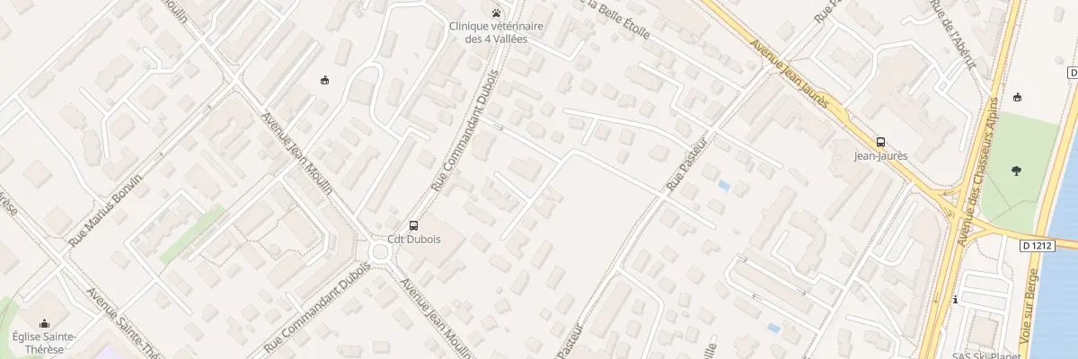 Plan du 22 Rue pasteur à Albertville