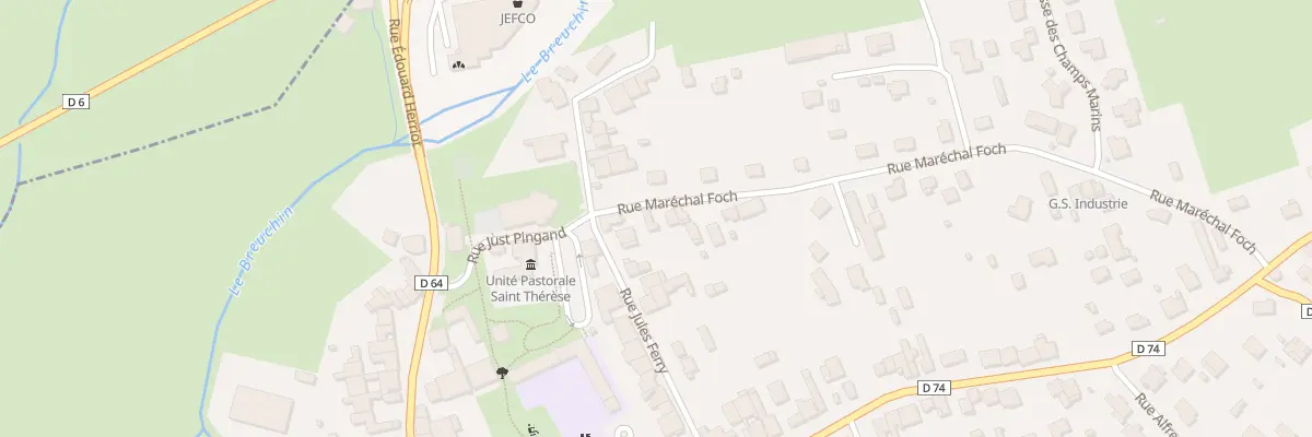 Plan du 1 Rue Mal Foch à Saint-Sauveur