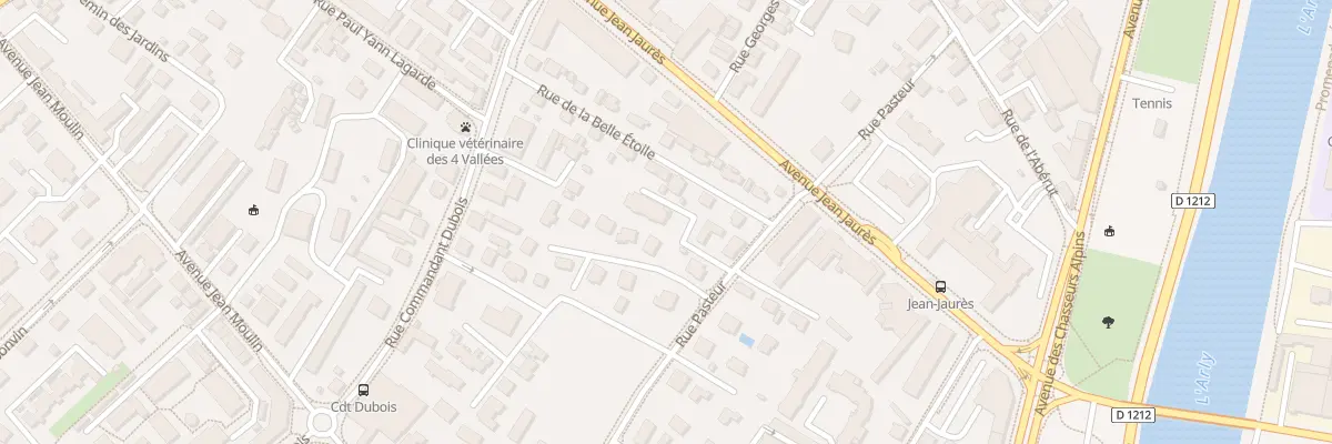 Plan du 16 Rue pasteur à Albertville