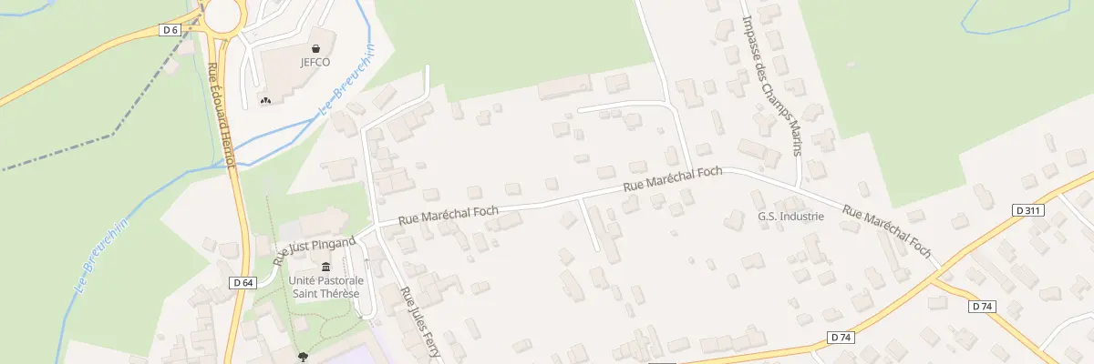 Plan du 6 Rue Mal Foch à Saint-Sauveur