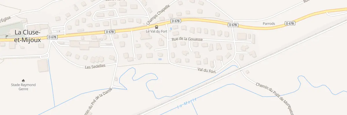 Plan du 34 Rue Val du Fort à La Cluse-et-Mijoux