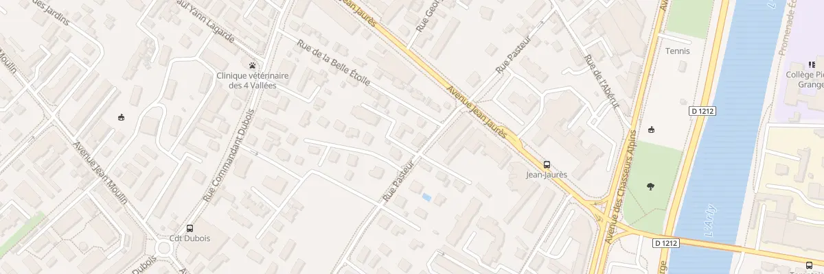 Plan du 14 Rue pasteur à Albertville