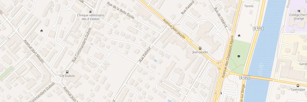 Plan du 23 Rue pasteur à Albertville