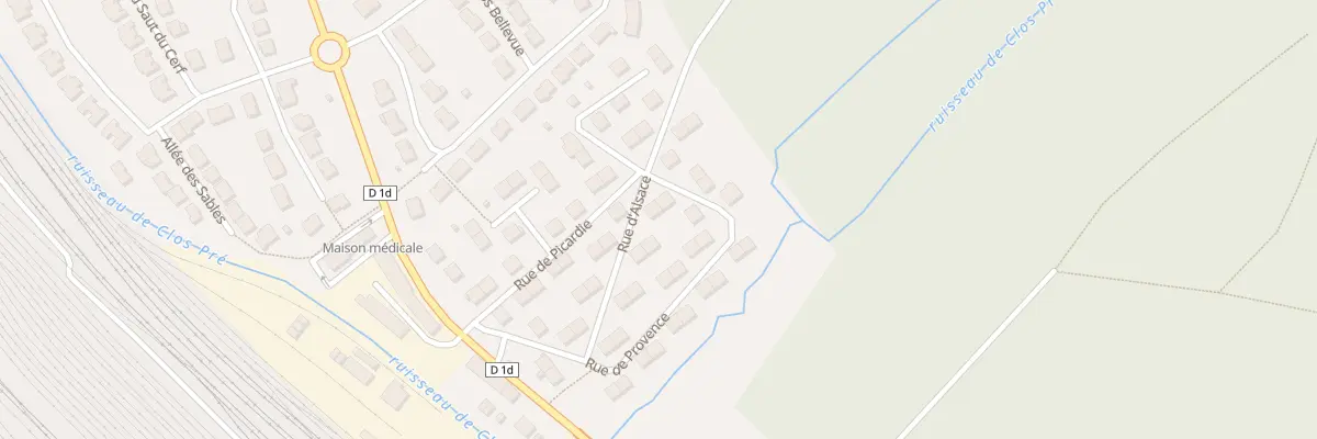 Plan du 14 Rue d’Alsace à Damelevières
