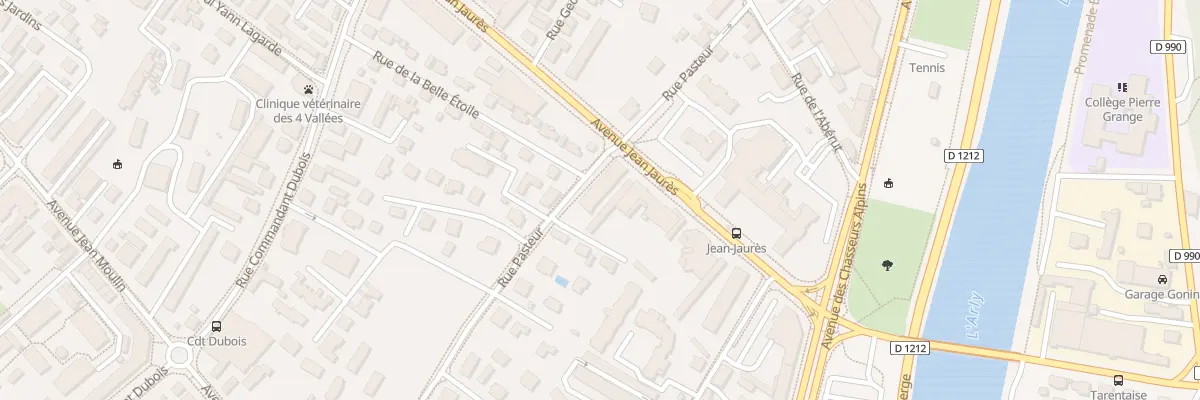 Plan du 13 Rue pasteur à Albertville