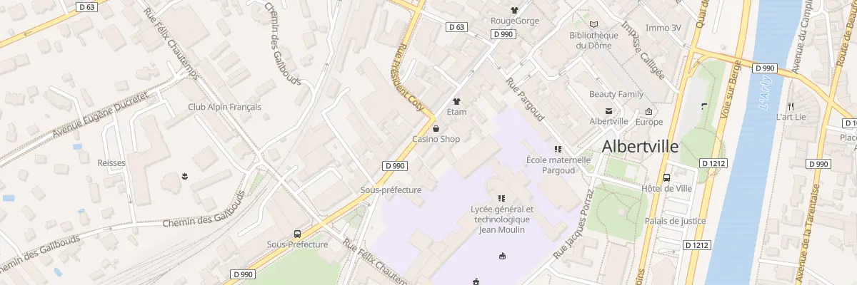 Plan du 75 Rue de la république à Albertville