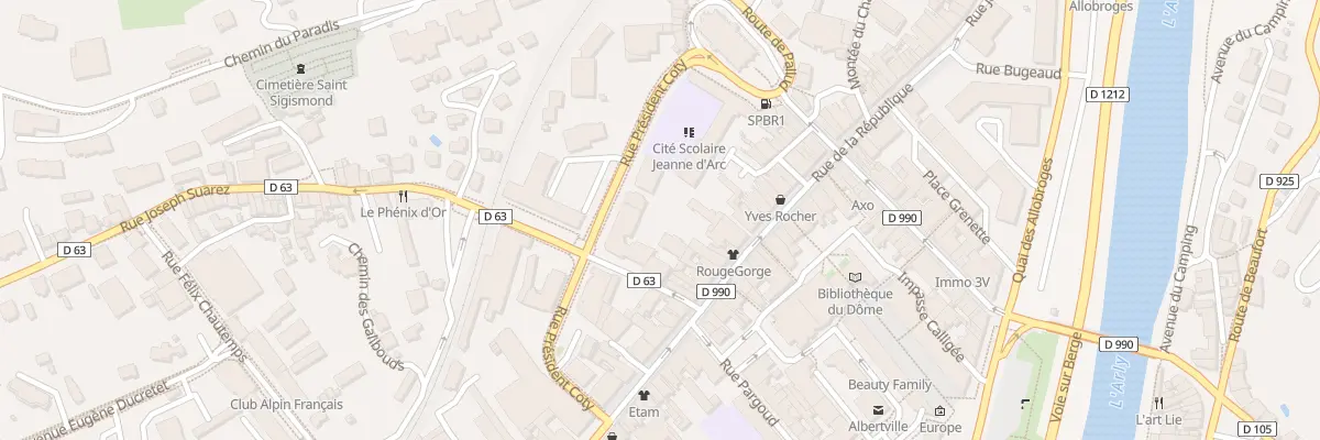 Plan du 16 Rue du President Coty à Albertville