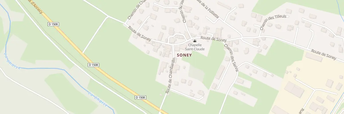 Plan du 9077 Soney à Ugine