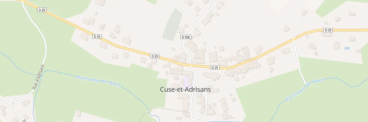 Plan du 5020 Rue du Commandant Guey à Cuse-et-Adrisans