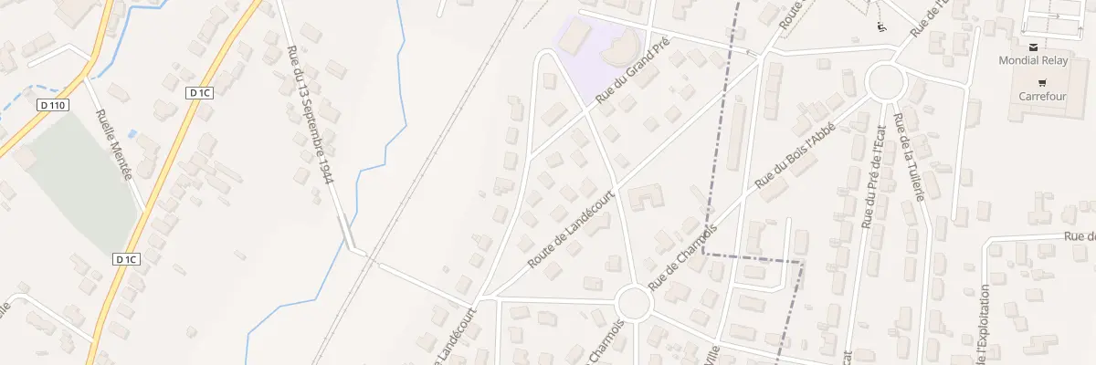 Plan du 13 Rue du Grand Pré à Damelevières